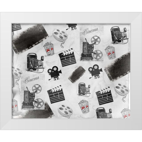 Movie Time White Modern Wood Framed Art Print by Allen, Kimberly