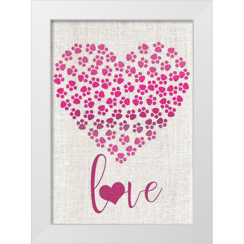 Puppy Love White Modern Wood Framed Art Print by Kimberly, Allen