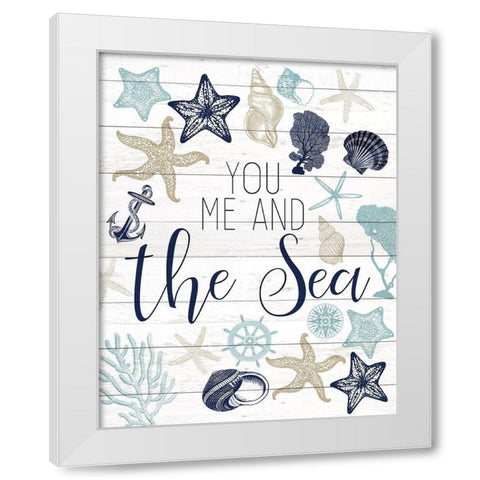 The Sea White Modern Wood Framed Art Print by Kimberly, Allen