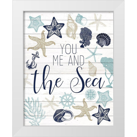 The Sea White Modern Wood Framed Art Print by Kimberly, Allen