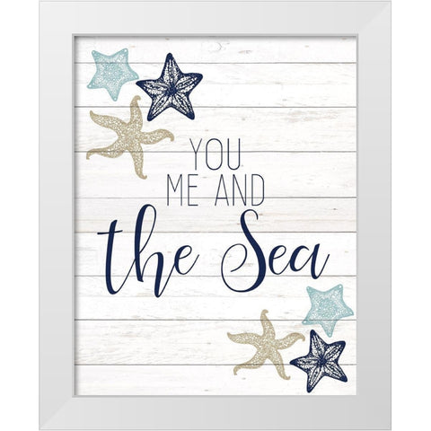 The Sea 1 White Modern Wood Framed Art Print by Kimberly, Allen