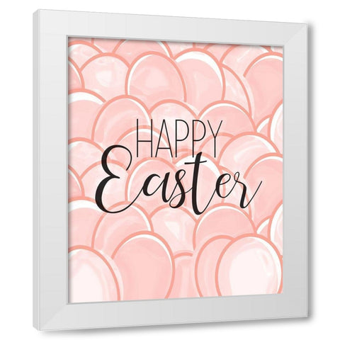 Happy Easter White Modern Wood Framed Art Print by Kimberly, Allen