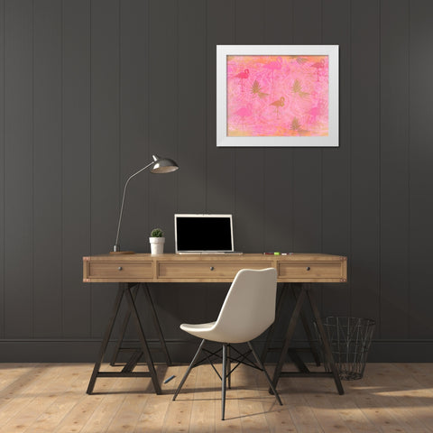 Pretty in Pink White Modern Wood Framed Art Print by Allen, Kimberly