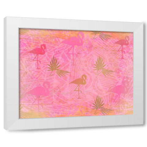 Pretty in Pink White Modern Wood Framed Art Print by Allen, Kimberly