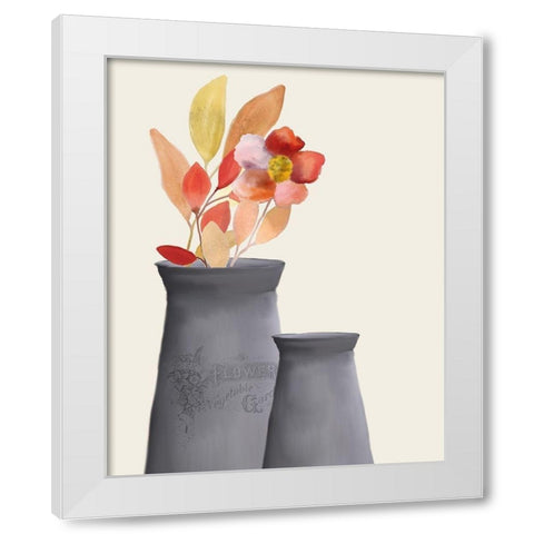 Colors of Fall 3 White Modern Wood Framed Art Print by Kimberly, Allen
