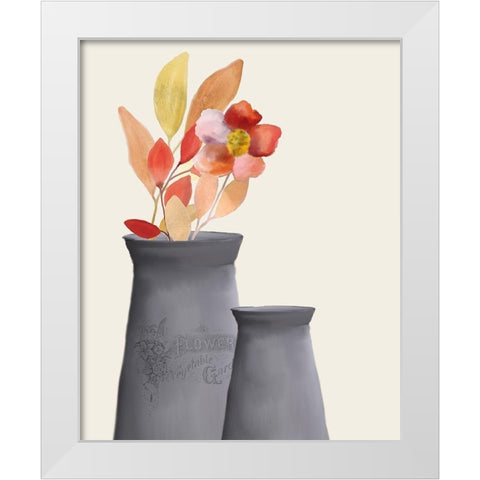 Colors of Fall 3 White Modern Wood Framed Art Print by Kimberly, Allen
