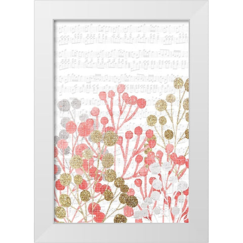 Music in the Garden 2 White Modern Wood Framed Art Print by Kimberly, Allen