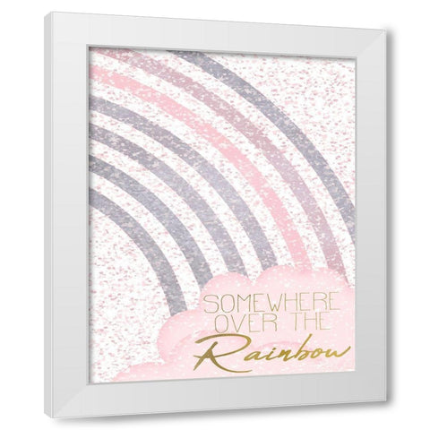 Somewhere over the Rainbow 1 v2 White Modern Wood Framed Art Print by Kimberly, Allen