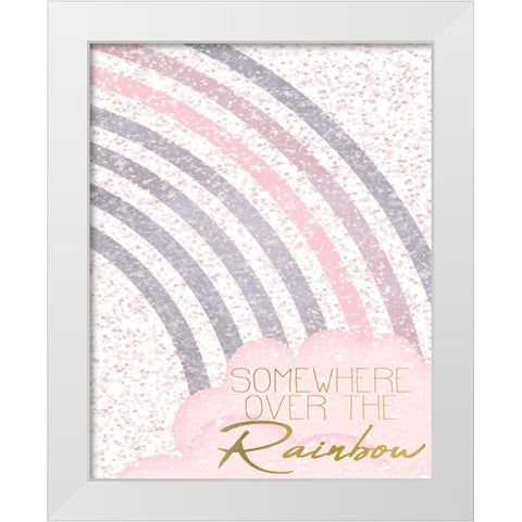 Somewhere over the Rainbow 1 v2 White Modern Wood Framed Art Print by Kimberly, Allen