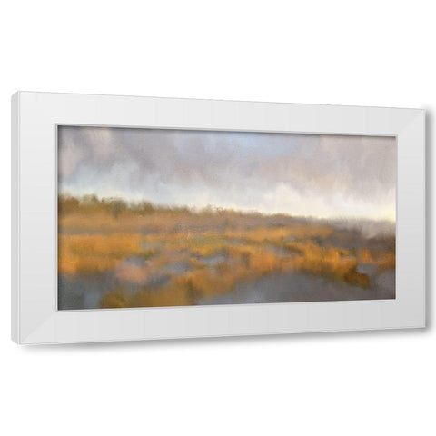 Across The Marsh White Modern Wood Framed Art Print by Kimberly, Allen