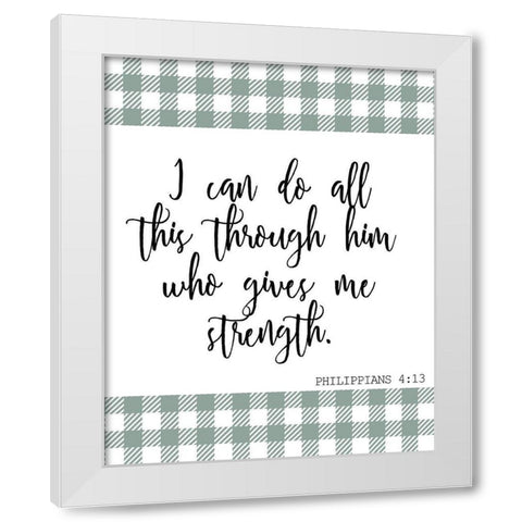 I Can White Modern Wood Framed Art Print by Kimberly, Allen