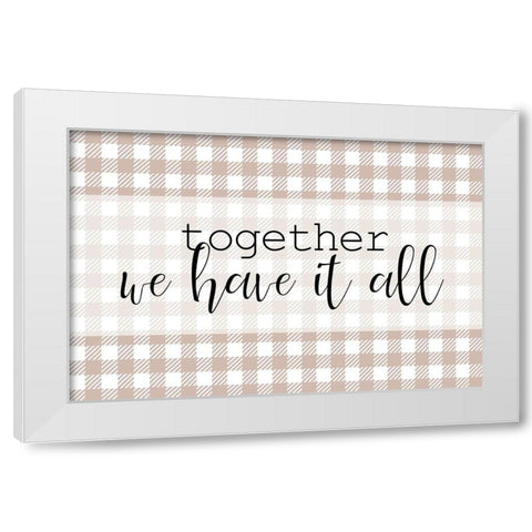 Together White Modern Wood Framed Art Print by Kimberly, Allen