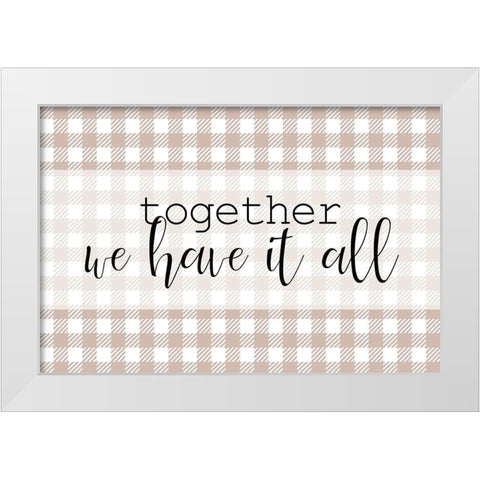 Together White Modern Wood Framed Art Print by Kimberly, Allen