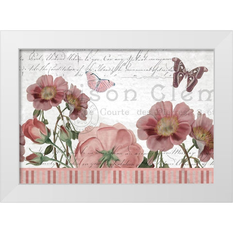 Flight of the Butterflies White Modern Wood Framed Art Print by Kimberly, Allen