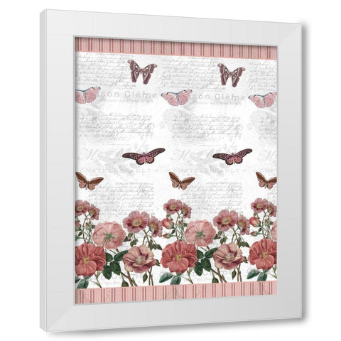 Flight of the Butterflies 2 White Modern Wood Framed Art Print by Kimberly, Allen