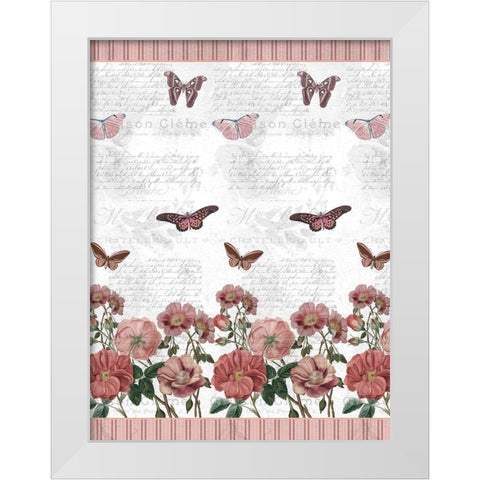 Flight of the Butterflies 2 White Modern Wood Framed Art Print by Kimberly, Allen