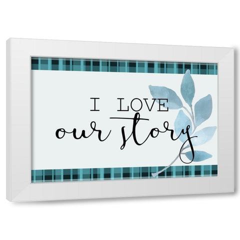 Blue Hues 2 White Modern Wood Framed Art Print by Kimberly, Allen