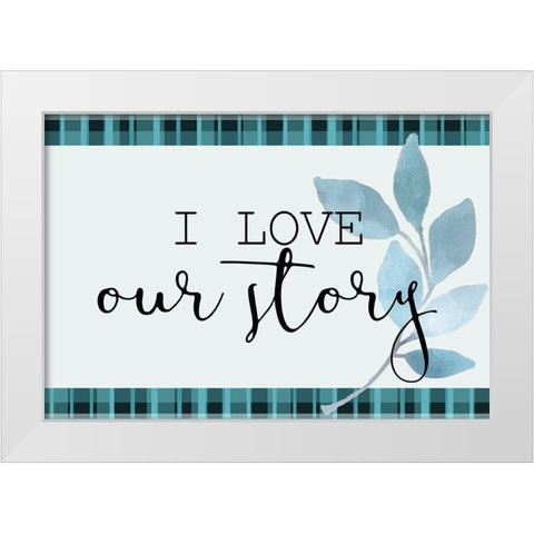 Blue Hues 2 White Modern Wood Framed Art Print by Kimberly, Allen