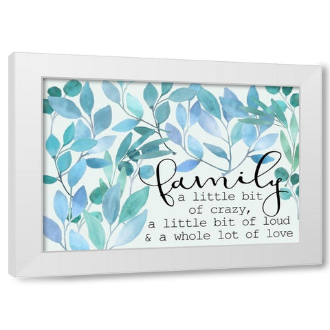 Blue Hues 7 White Modern Wood Framed Art Print by Kimberly, Allen