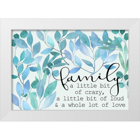 Blue Hues 7 White Modern Wood Framed Art Print by Kimberly, Allen