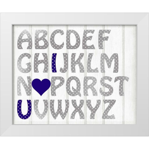 ABC Boy White Modern Wood Framed Art Print by Allen, Kimberly