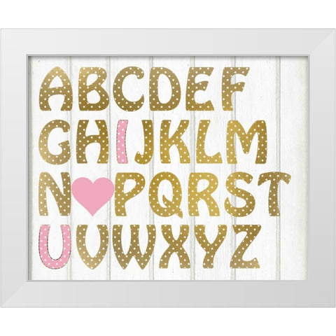 ABC Girl White Modern Wood Framed Art Print by Allen, Kimberly