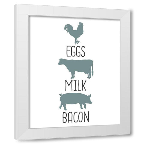 Farm Fresh 4 White Modern Wood Framed Art Print by Kimberly, Allen