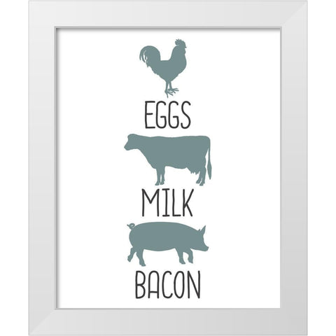 Farm Fresh 4 White Modern Wood Framed Art Print by Kimberly, Allen