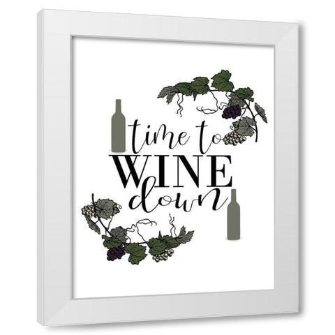 On the Vine 8 White Modern Wood Framed Art Print by Kimberly, Allen
