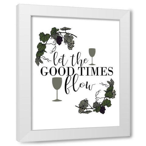 On the Vine 9 White Modern Wood Framed Art Print by Kimberly, Allen