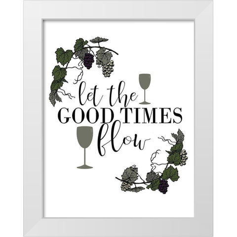 On the Vine 9 White Modern Wood Framed Art Print by Kimberly, Allen