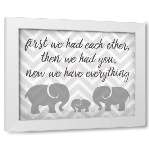 Everything White Modern Wood Framed Art Print by Allen, Kimberly