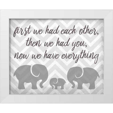 Everything White Modern Wood Framed Art Print by Allen, Kimberly