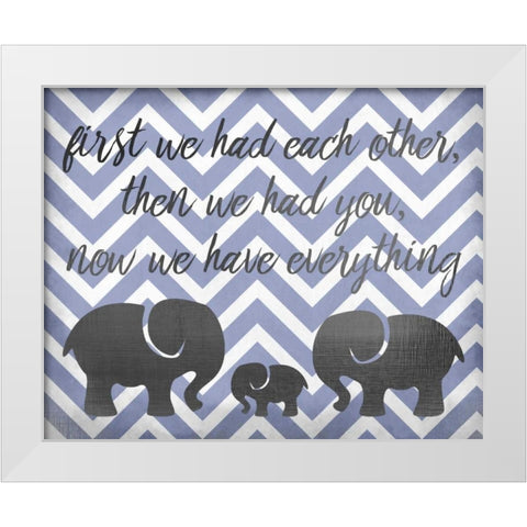 Everything Boy White Modern Wood Framed Art Print by Allen, Kimberly