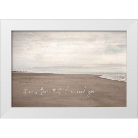 I Carried You White Modern Wood Framed Art Print by Kimberly, Allen