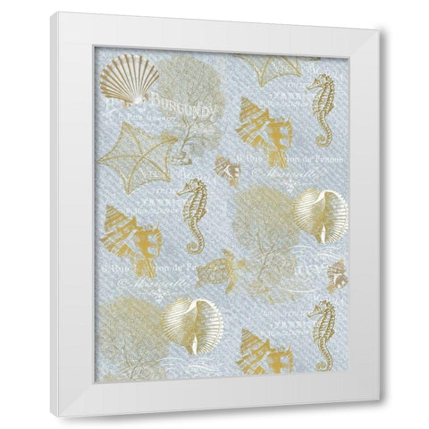Azure Coastal Full White Modern Wood Framed Art Print by Kimberly, Allen