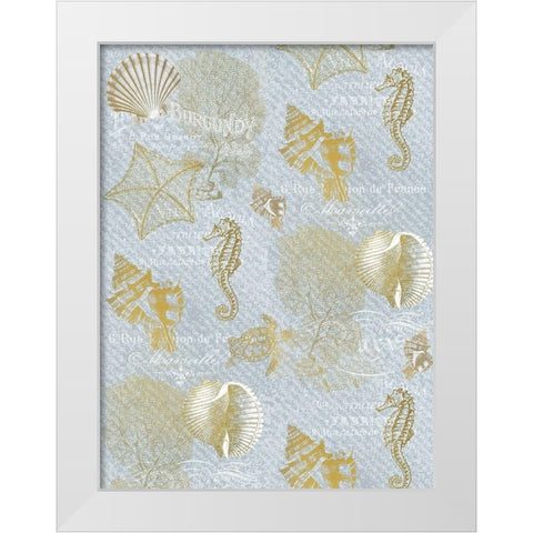 Azure Coastal Full White Modern Wood Framed Art Print by Kimberly, Allen