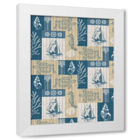 Lets Sail Full White Modern Wood Framed Art Print by Kimberly, Allen