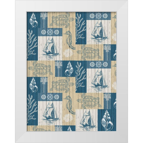 Lets Sail Full White Modern Wood Framed Art Print by Kimberly, Allen