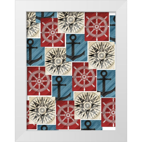 Nautical Dreams Full White Modern Wood Framed Art Print by Kimberly, Allen