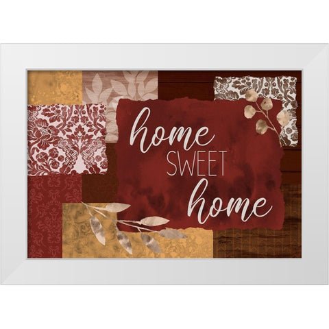 Home Sweet Home Spice White Modern Wood Framed Art Print by Kimberly, Allen