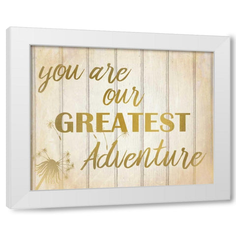 Greatest Adventure White Modern Wood Framed Art Print by Allen, Kimberly