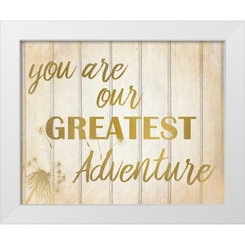 Greatest Adventure White Modern Wood Framed Art Print by Allen, Kimberly