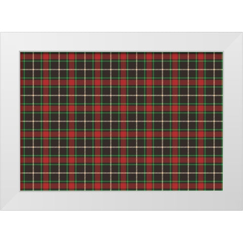 Christmas Plaid White Modern Wood Framed Art Print by Kimberly, Allen