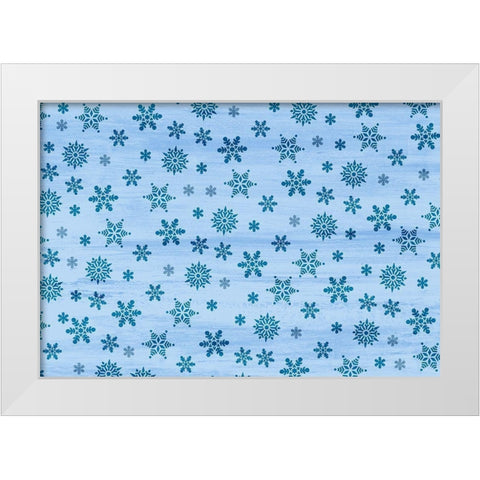 Let it Snow White Modern Wood Framed Art Print by Kimberly, Allen