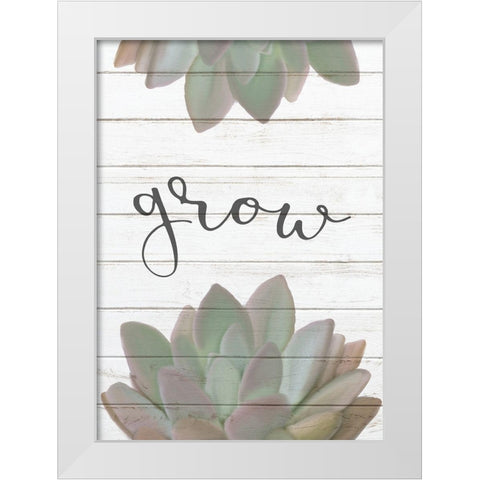Bloom Grow 1 White Modern Wood Framed Art Print by Kimberly, Allen