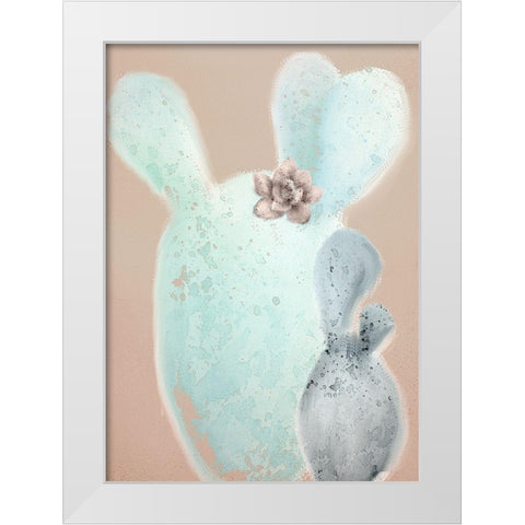 Cactus Believe 1B White Modern Wood Framed Art Print by Kimberly, Allen