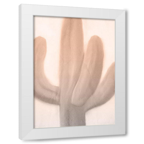 Pink Dusk Cactus 1 White Modern Wood Framed Art Print by Kimberly, Allen