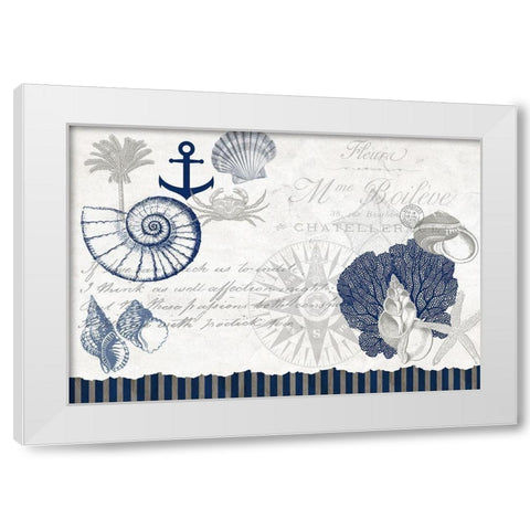 Adventures at Sea White Modern Wood Framed Art Print by Kimberly, Allen