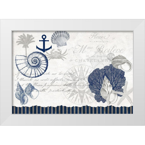 Adventures at Sea White Modern Wood Framed Art Print by Kimberly, Allen